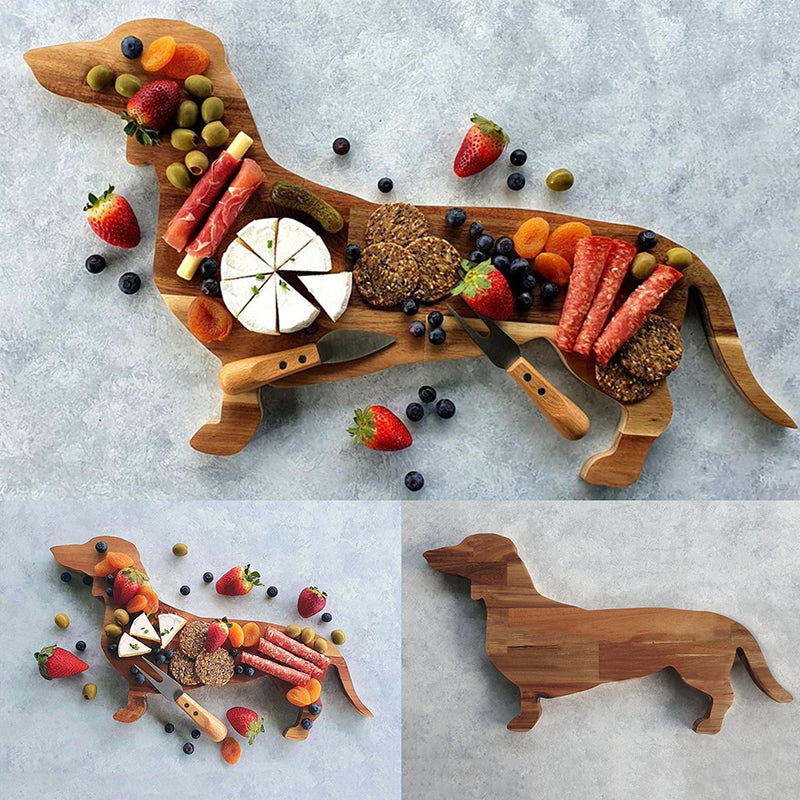 Avtoit | Wooden Dachshund Dog Serving Tray