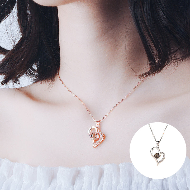 Avtoit | I love you roses bloom necklace in 100 languages gift set