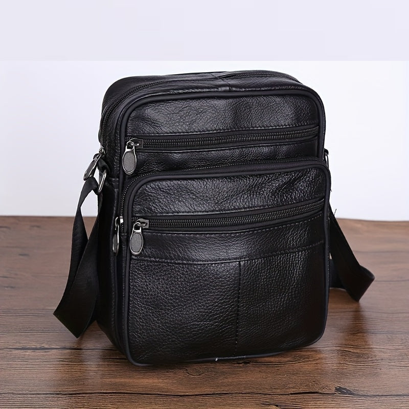Avtoit | Men’s Leather Shoulder Bag | Genuine Cowhide Crossbody | Adjustable Strap