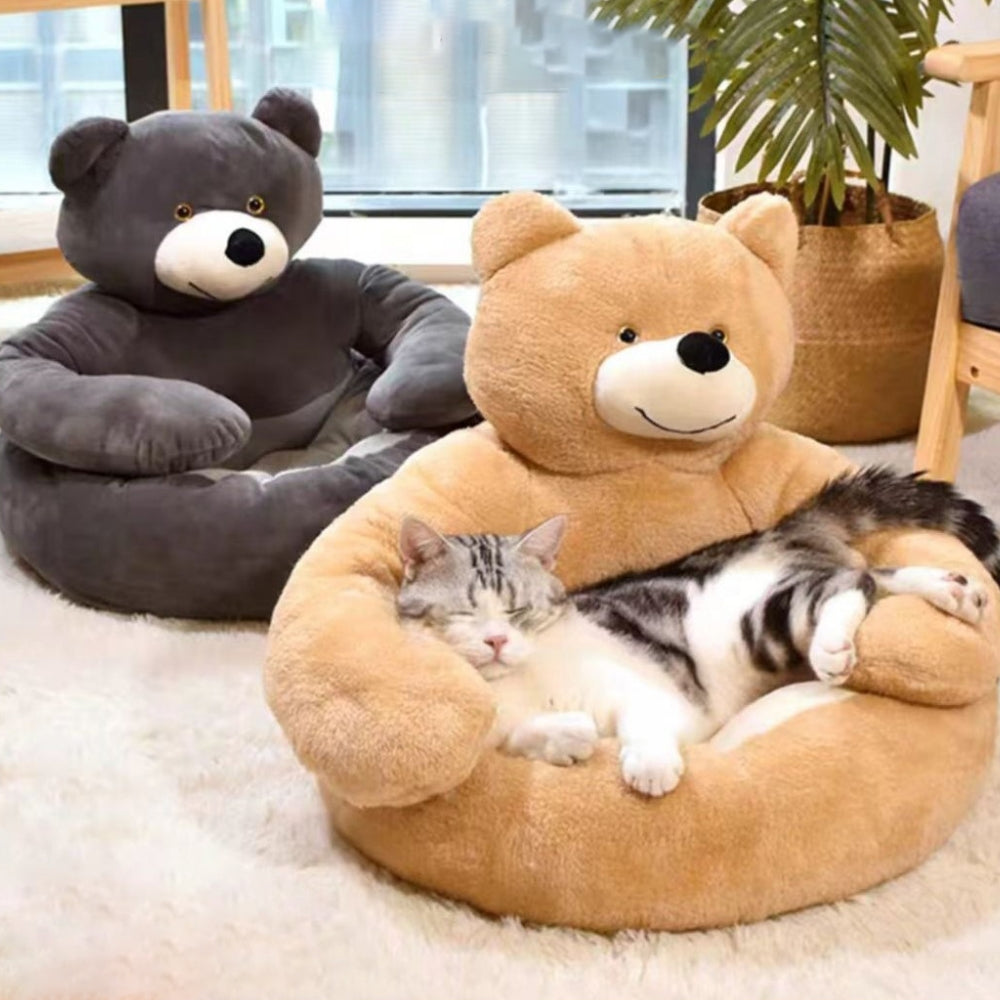 Avtoit | Cute detachable cuddly bear cat bed