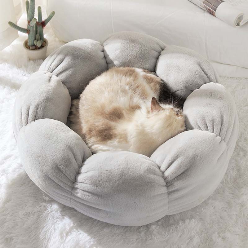 Avtoit | Deep Sleep Flower Shape Cat Bed