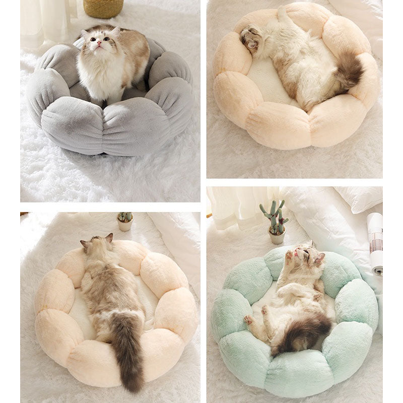 Avtoit | Deep Sleep Flower Shape Cat Bed