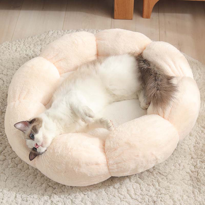 Avtoit | Deep Sleep Flower Shape Cat Bed