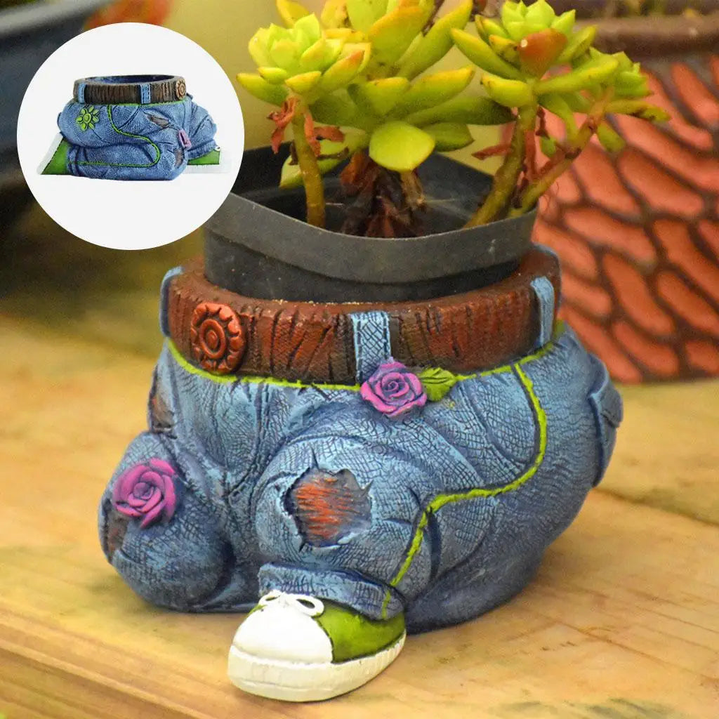 Avtoit | GardenBuddy Gardener Resin Succulent Pot Sculpture