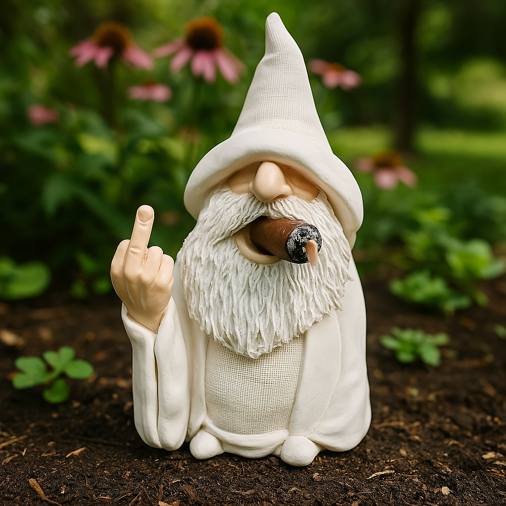 Avtoit | Angry Middle Finger Garden Gnome Decor