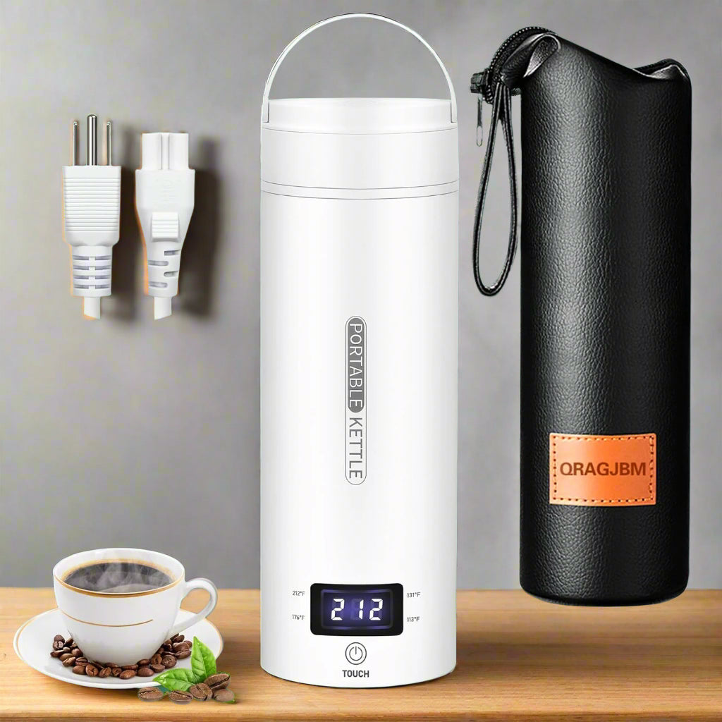 Avtoit | Portable Electric Travel Kettle with Auto Shut-Off - Compact 1L Water Boiler for Camping, Hiking, and Travel