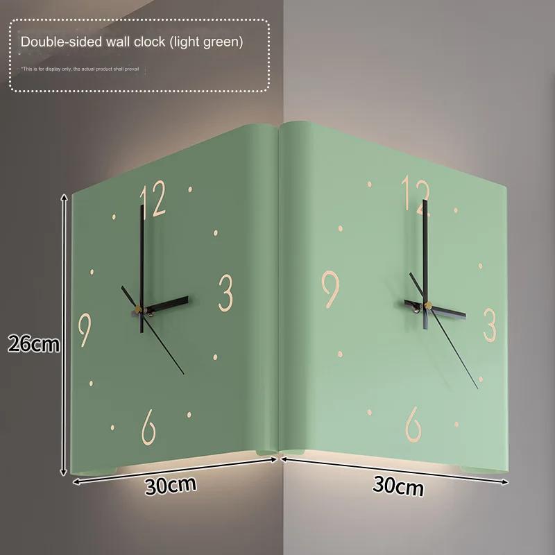 Avtoit | Double-Sided Illuminated Corner Silent Wall Clock