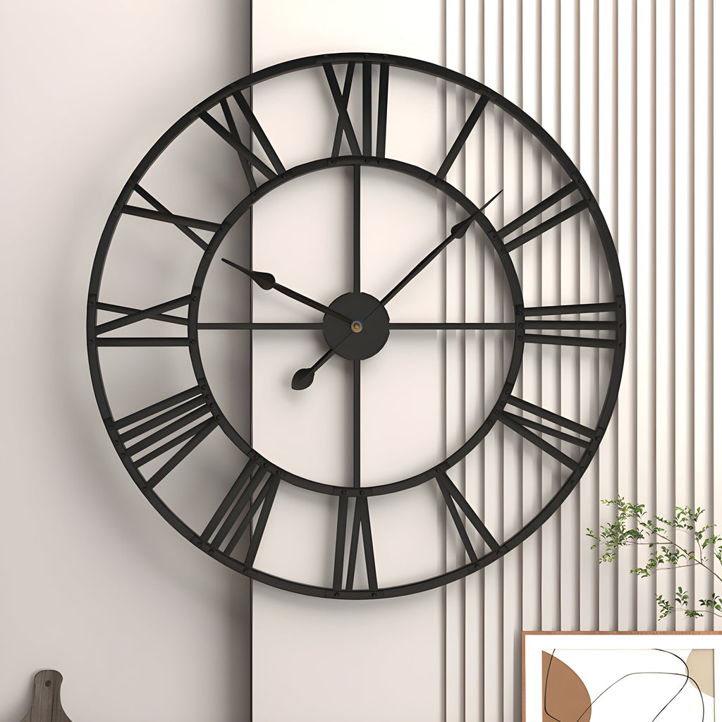 Avtoit | Roman Numerals Iron Art Wall Clock