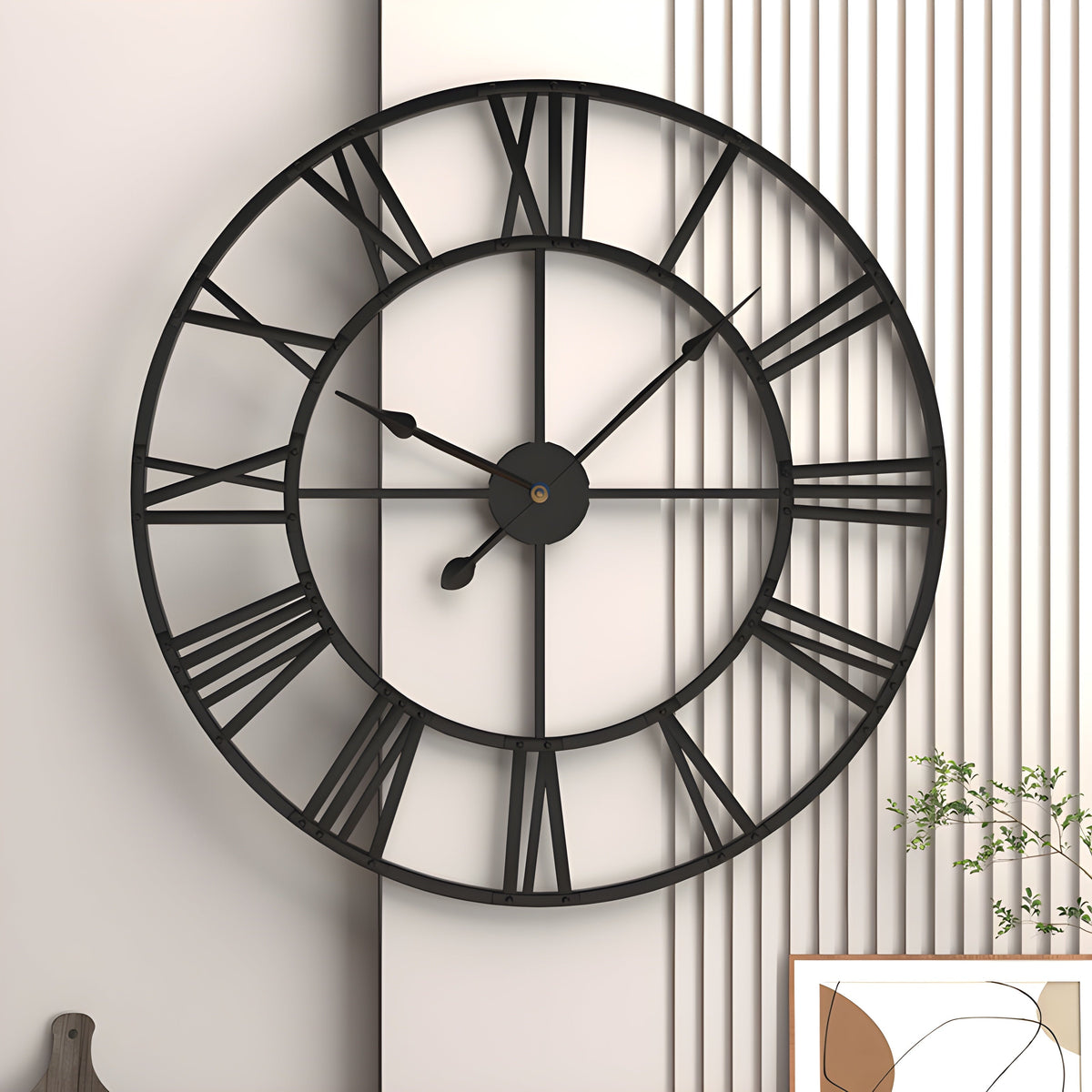 Avtoit | Roman Numerals Iron Art Wall Clock