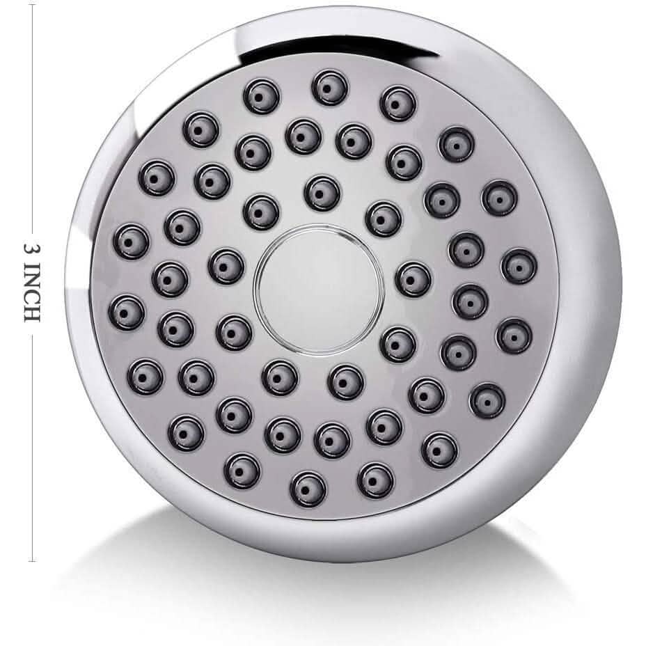 Avtoit | High Pressure Showerhead 3" Anti-Clog Anti-Leak Fixed with Adjustable Swivel Ball Joint Made of Brass