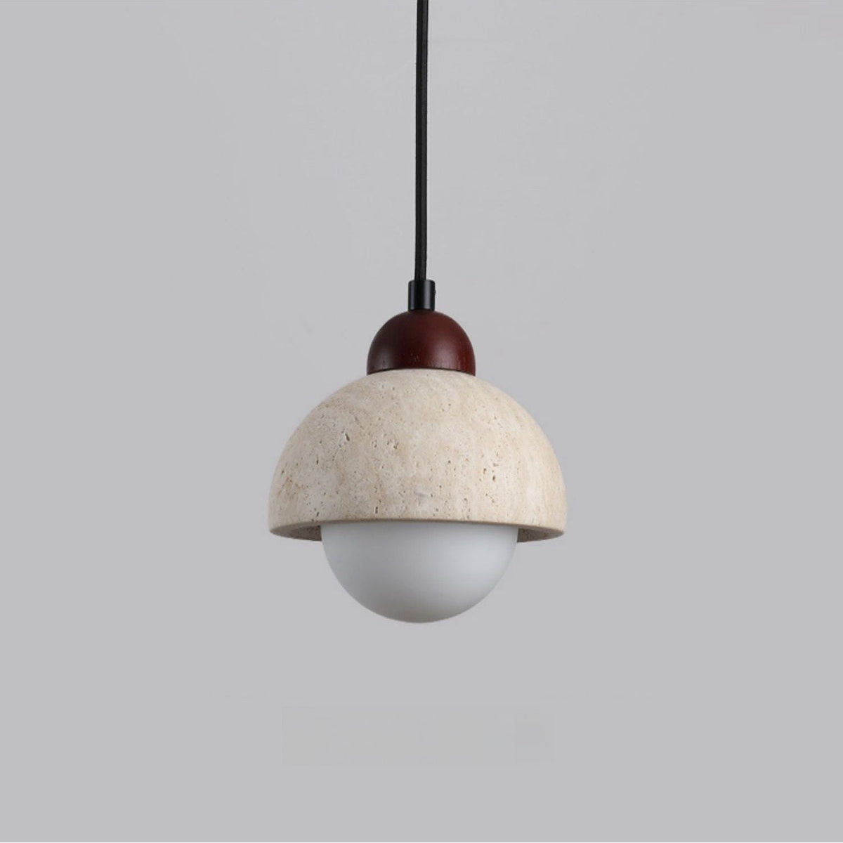 Avtoit | Elegant pendant lamp made of wood and natural marble