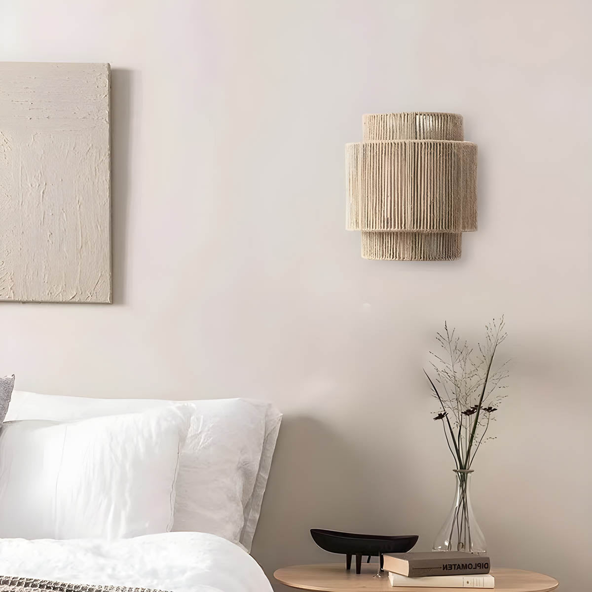 Avtoit | Japanese-Inspired Minimalist LED Wall Light – Natural Rope Design & Warm Ambient Lighting