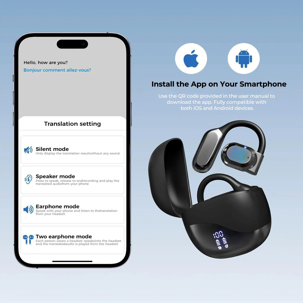 Avtoit | Smart AI Translation Earbuds – 144 Language Translator