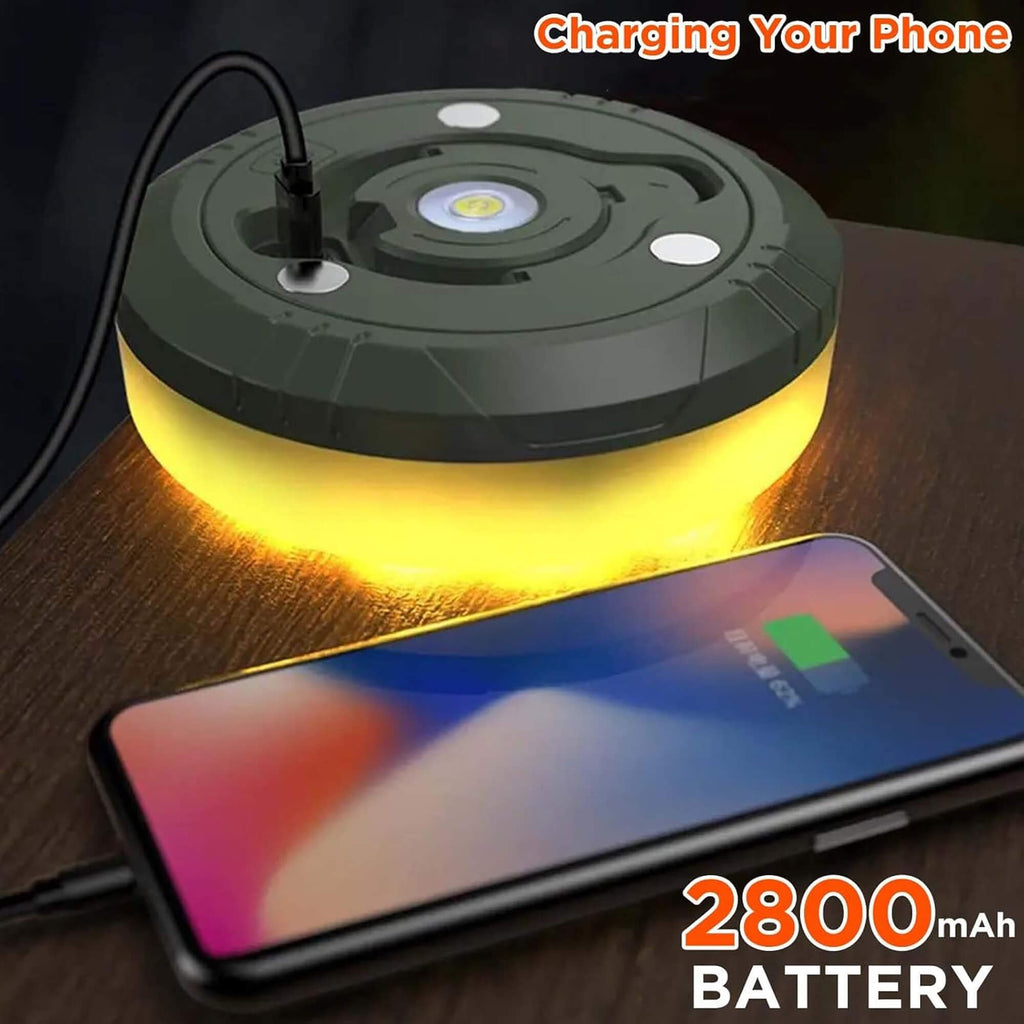 Avtoit | 4 in 1 Camp Light – Portable Camping Lantern, String Lights with 8 Lighting Modes, Rechargeable Power Bank for Outdoor Adventures