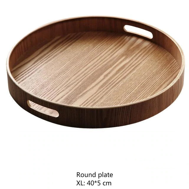 Avtoit | Slim, round serving trays made of wood