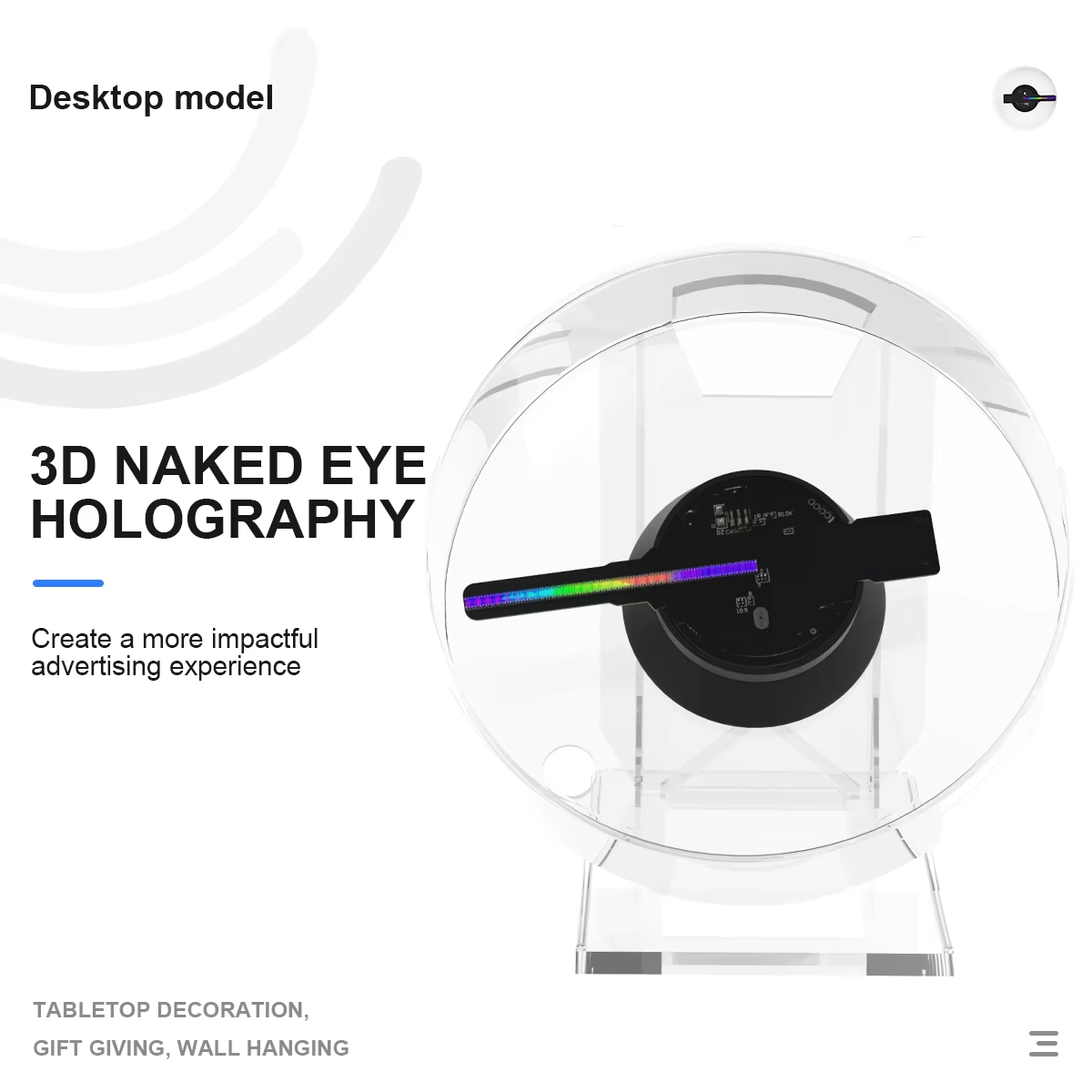 Avtoit | Mini 3D WiFi Display Remote Hologram Fan