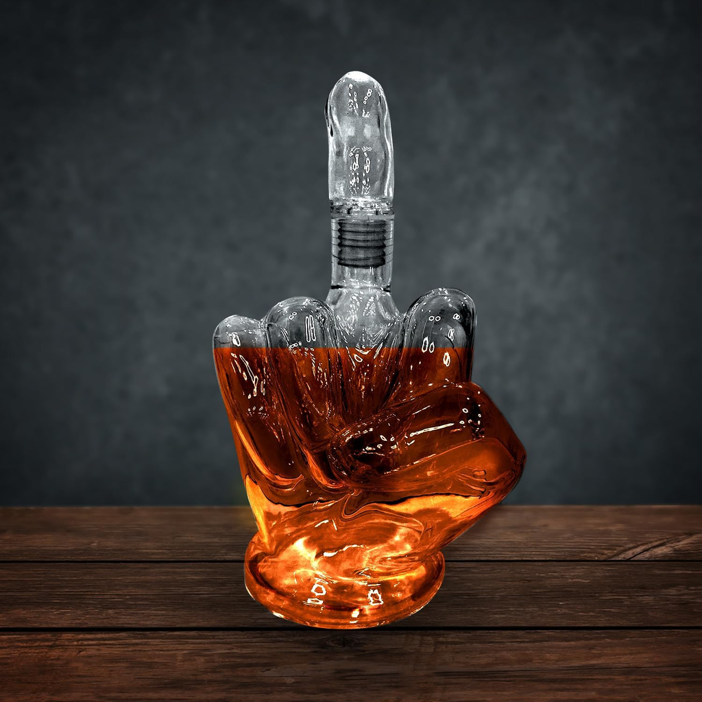 Avtoit | Middle Finger Crystal Clear Fun Decanter