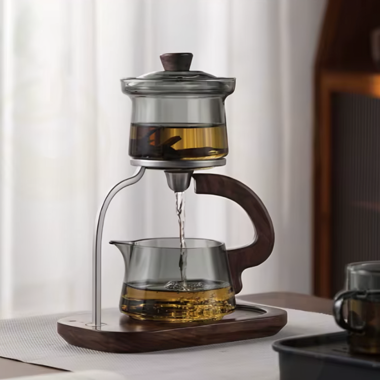 Avtoit | Walnut Signature One-Key Glass Tea Set
