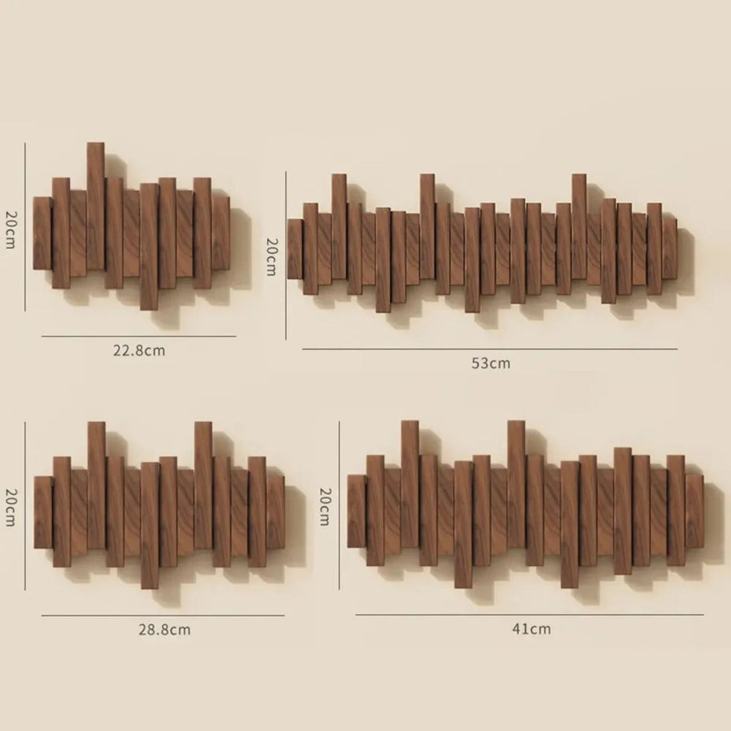 Avtoit | Piano Wall-Mounted Coat Rack – Walnut or Beech Wood Hook Rail for Jackets, Bags & Hats