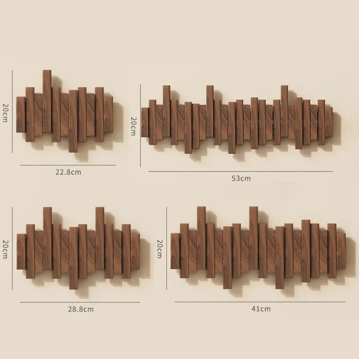 Avtoit | Piano Wall-Mounted Coat Rack – Walnut or Beech Wood Hook Rail for Jackets, Bags & Hats