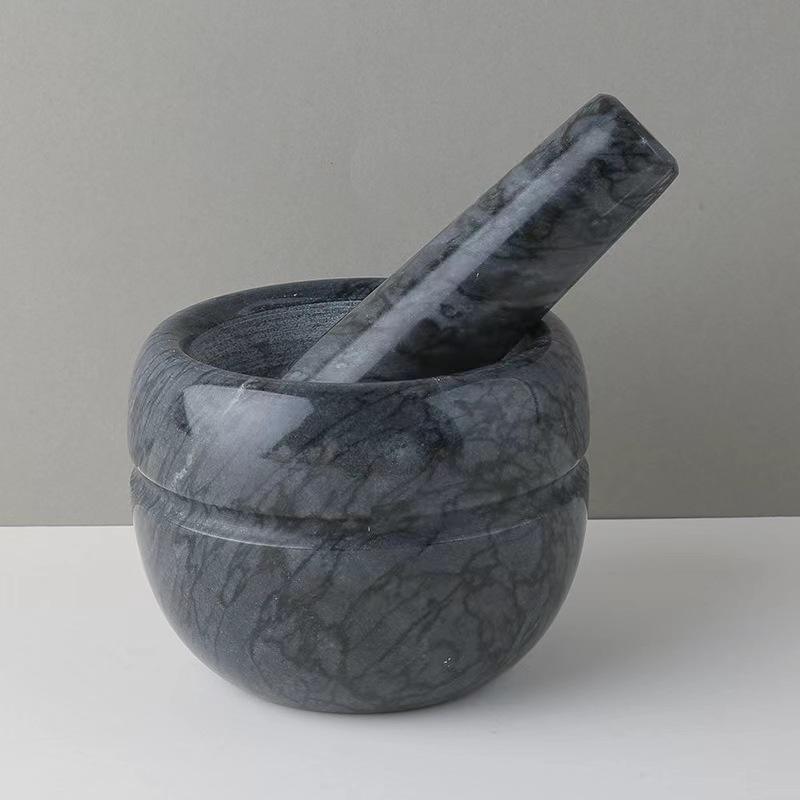 Avtoit | Marble Mortar and Pestle;  
Size: 13*13*9cm;  
Pestle: R5*15cm;