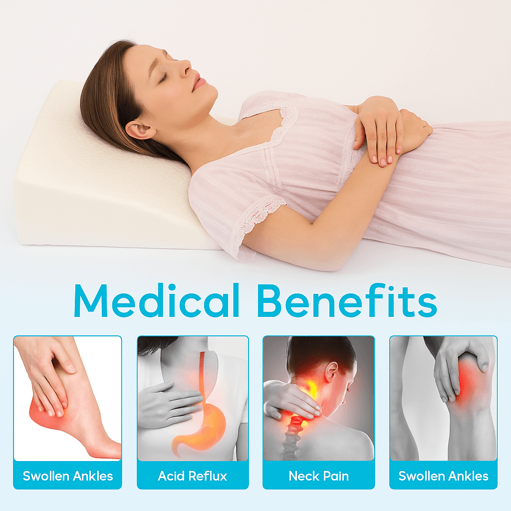 Avtoit | Large Triangle Wedge Pillow | Adjustable Foam for Acid Reflux, Back Pain & Post-Surgery Recovery
