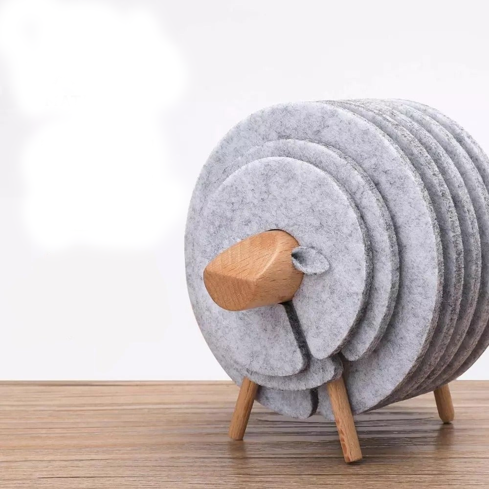 Avtoit | Insulated Non-Slip Sheep Coaster Set