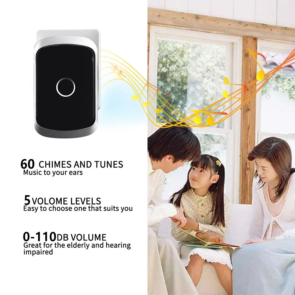 Avtoit | Wireless Waterproof Doorbell with LED Flash – Easy Installation, Adjustable Volume & 36 Chimes