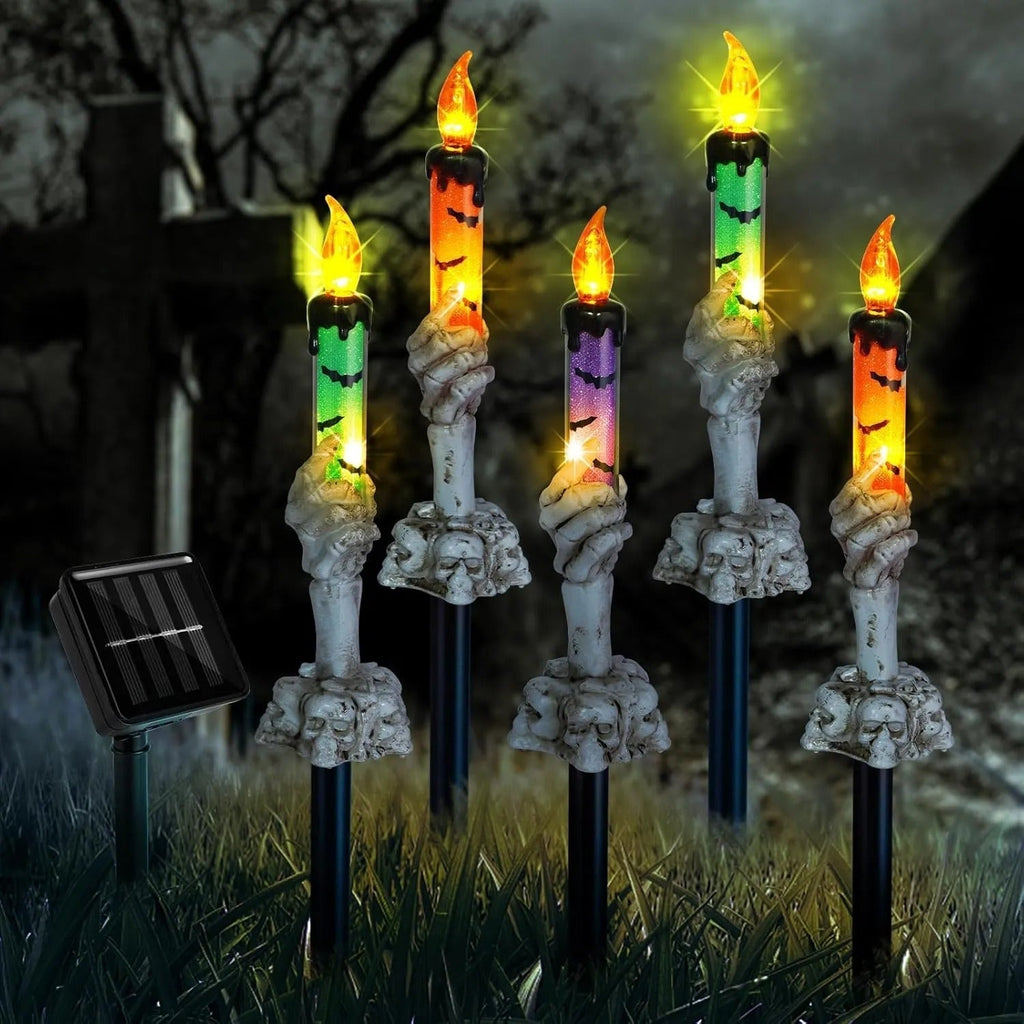 Avtoit | Solar-Skull-Candle-Lamp – Spook-Light for Garden, Yard & Terrace