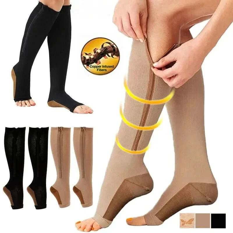 Avtoit | Compression stockings with zipper for improved circulation