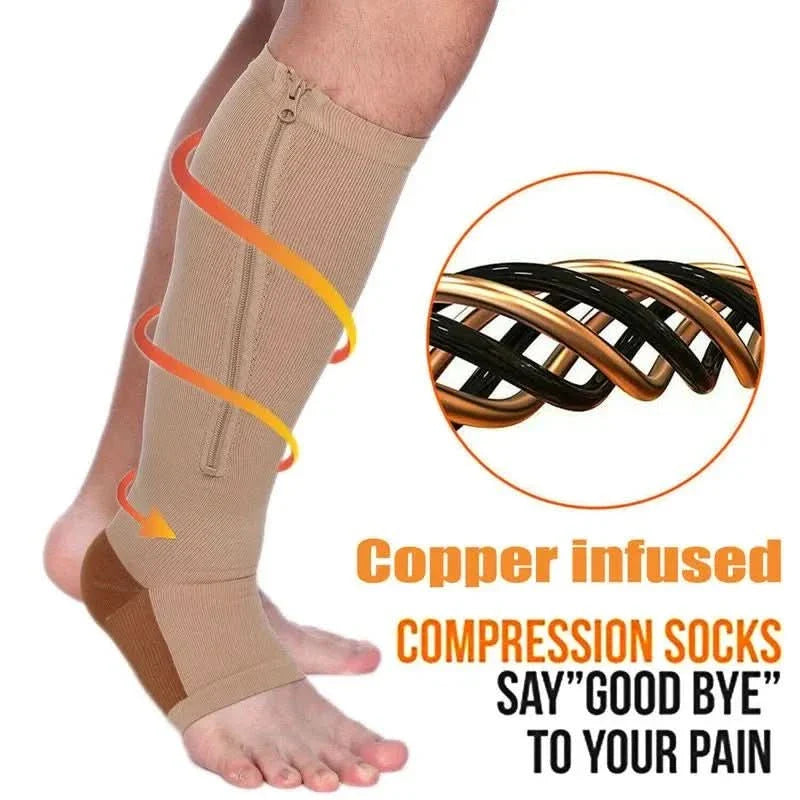 Avtoit | Compression stockings with zipper for improved circulation