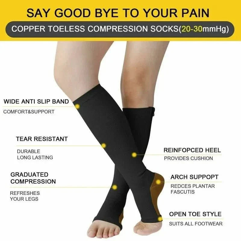 Avtoit | Compression stockings with zipper for improved circulation
