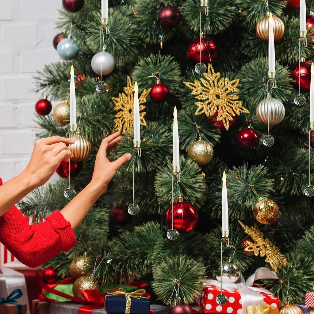 Avtoit | LED Christmas tree candles with crystal ball – Realistic flame effect