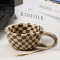 Avtoit | Ceramic mug with irregular checkerboard pattern