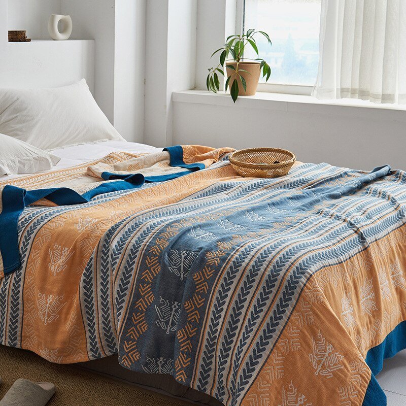 Avtoit | Premium Cotton Blanket with Elegant Design – Soft, Luxurious & Versatile Throw