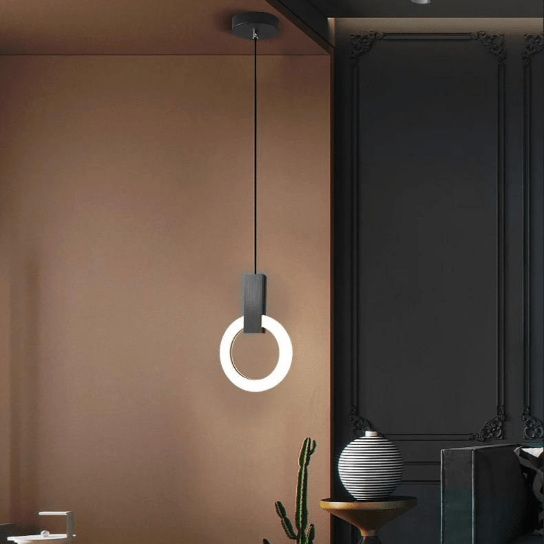 Avtoit | Nordic LED Pendant Lamp Made of Wood, Round