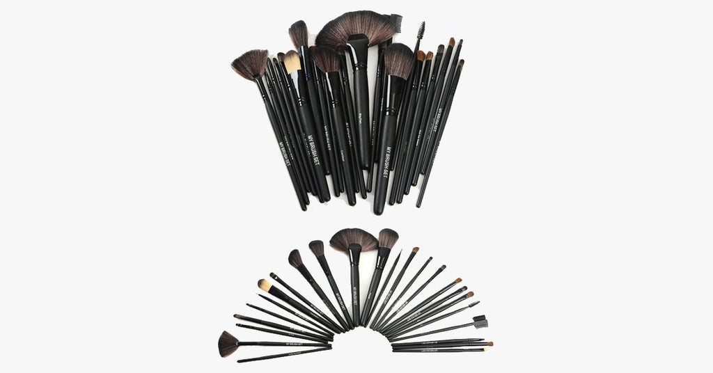 Avtoit | 24-piece Jet Black Make-Up Brush Set