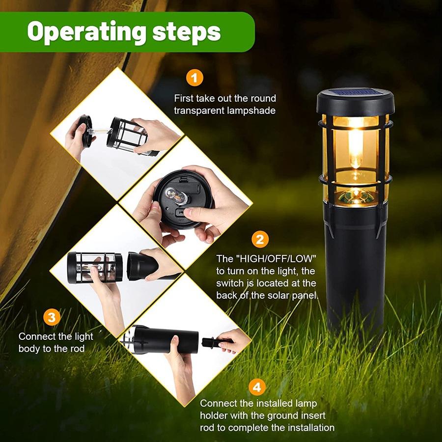Avtoit | Solar path lights, solar outdoor lights up to 14 hrs. Outdoor waterproof, IP65 waterproof solar garden lights for paths walkways