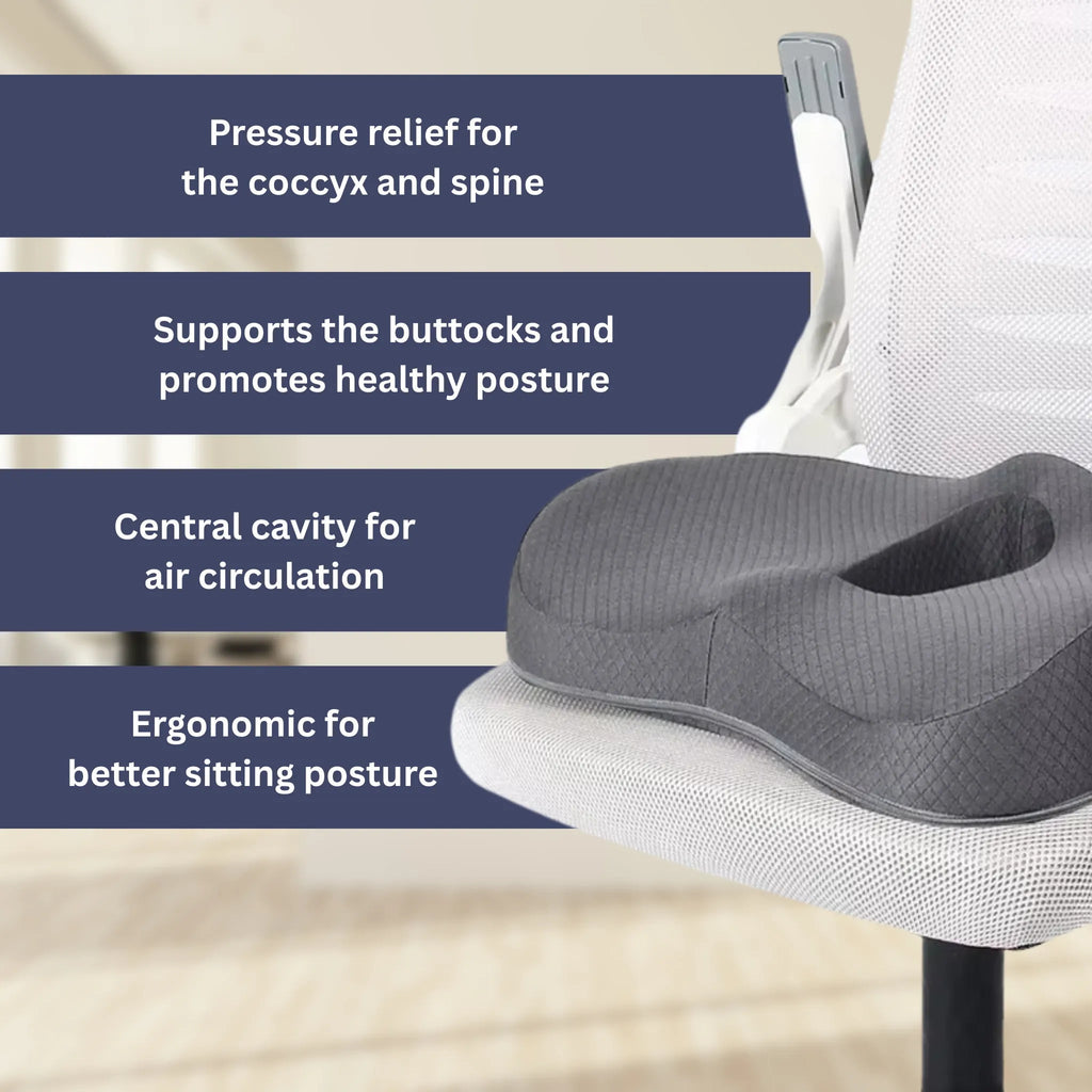 Avtoit | Orthopedic Seat Cushion | Ergonomic Design for Back Pain Relief & Comfort at Home or Office