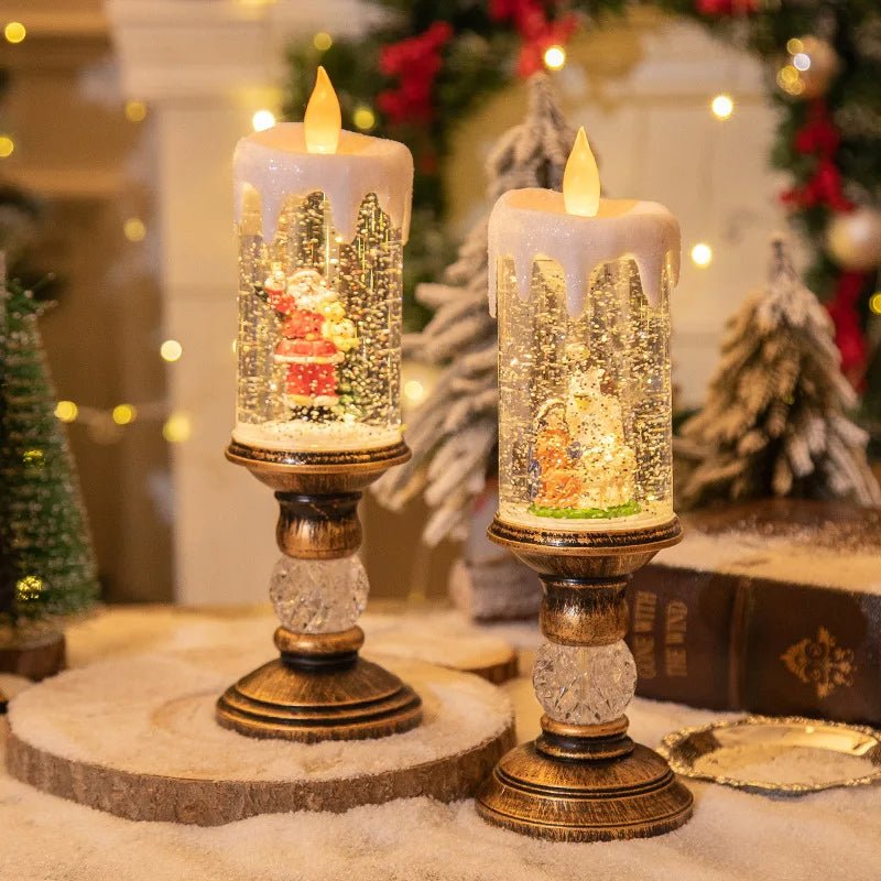 Avtoit | LED Christmas Candle Lights with Dreamy Snowflake Music Box