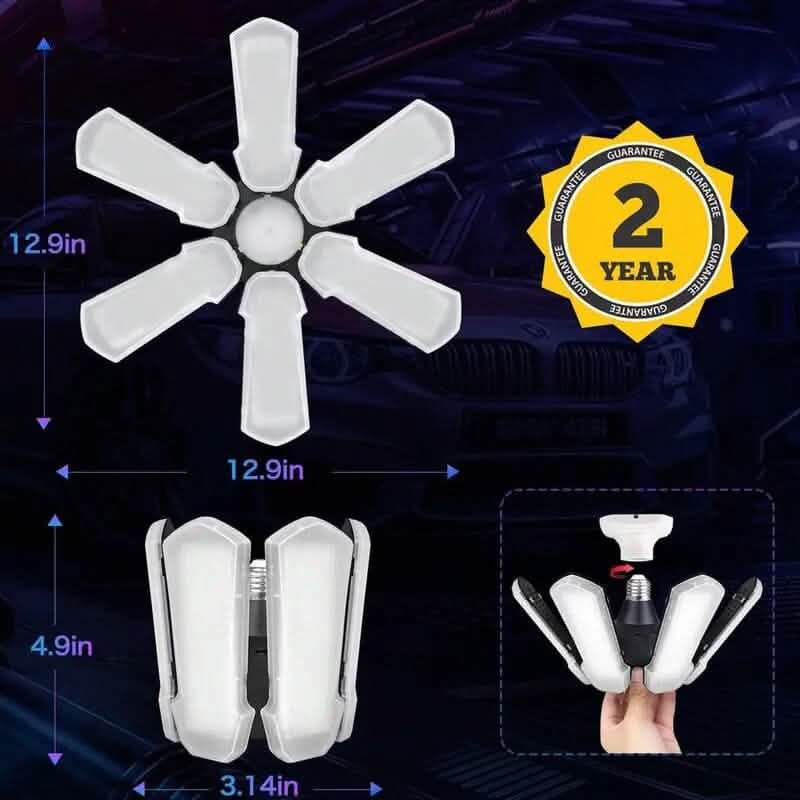 Avtoit | LED Garage Ceiling Lights 150W 15000LM 6500K with 6+1 deformable Panels