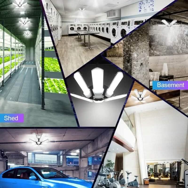 Avtoit | LED Garage Ceiling Lights 150W 15000LM 6500K with 6+1 deformable Panels