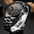 Avtoit | Military Black Steel Watch – Elegant Stainless Steel Men’s Wristwatch with Waterproof Design