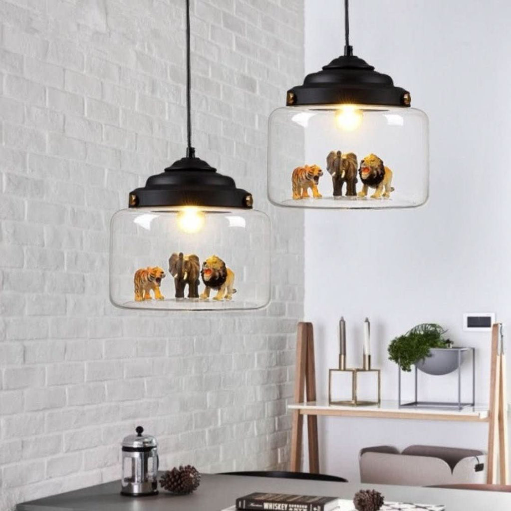 Avtoit | Smaller Zoo | Pendant lamp with glass shade