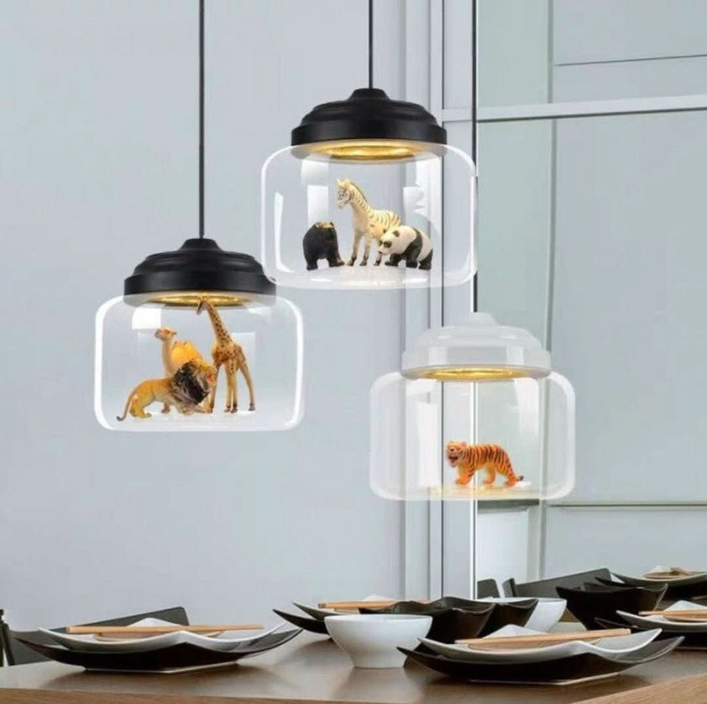 Avtoit | Smaller Zoo | Pendant lamp with glass shade