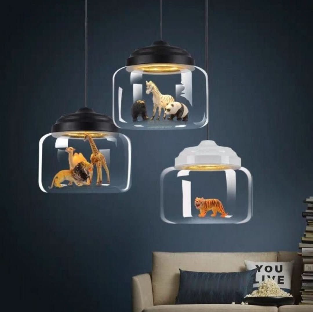 Avtoit | Smaller Zoo | Pendant lamp with glass shade