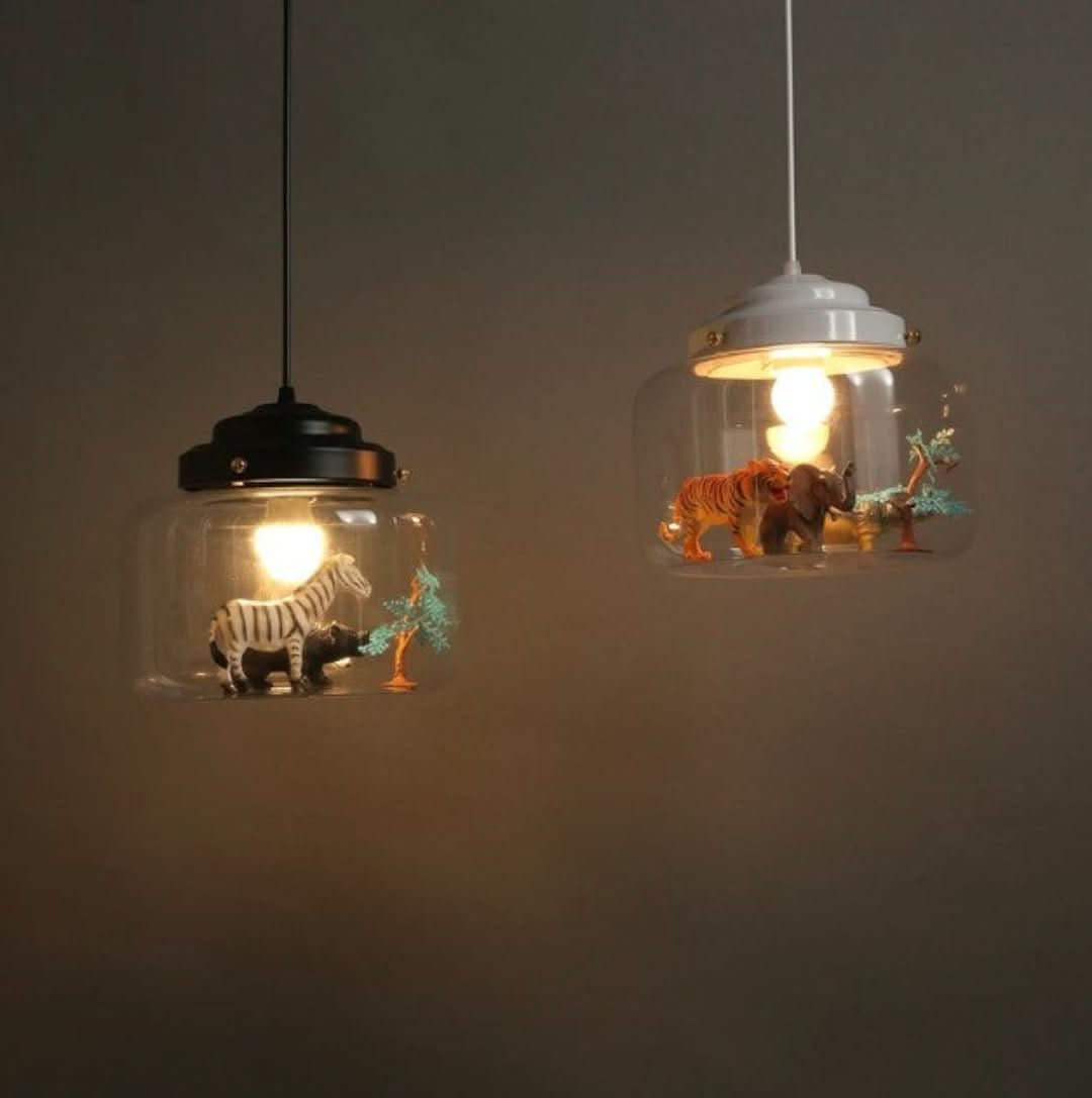 Avtoit | Smaller Zoo | Pendant lamp with glass shade