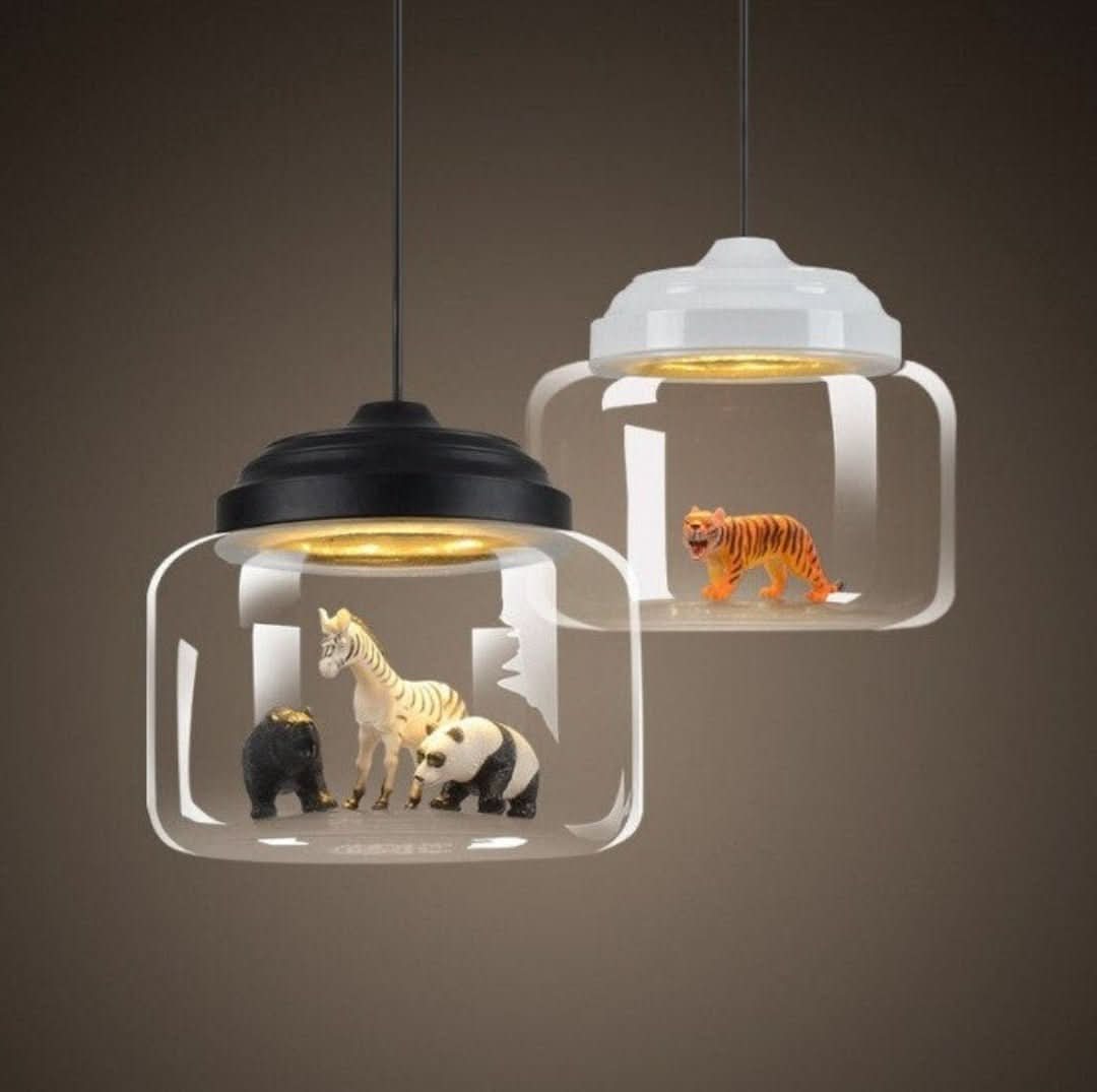 Avtoit | Smaller Zoo | Pendant lamp with glass shade