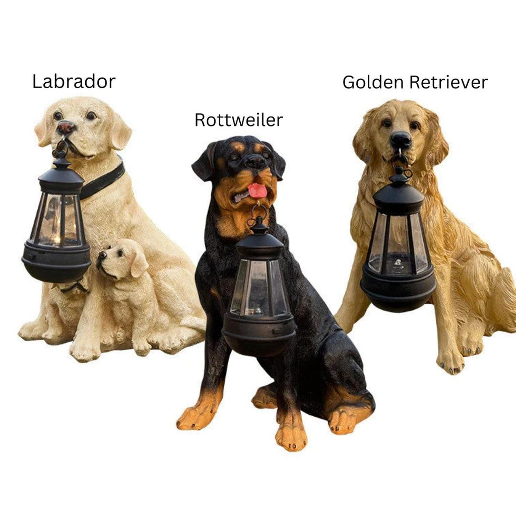 Avtoit | LumiPup Solar-Powered Dog Statue with LED Lighting
