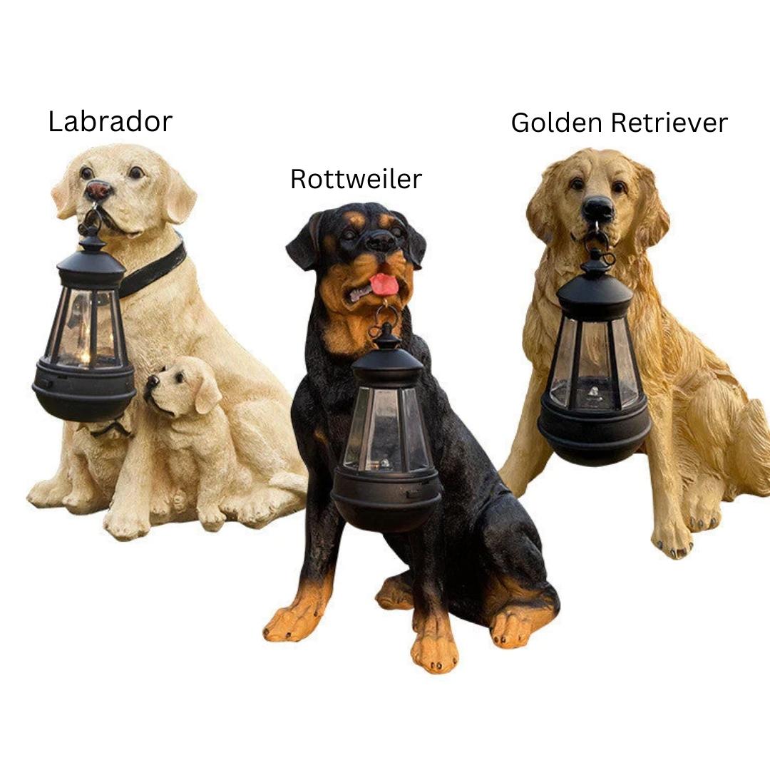 Avtoit | LumiPup Solar-Powered Dog Statue with LED Lighting